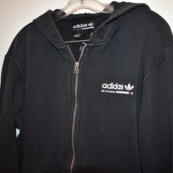 ADIDAS Men's Kaval Logo-Graphic Zip-up hoodie Large - Picture 4 of 5